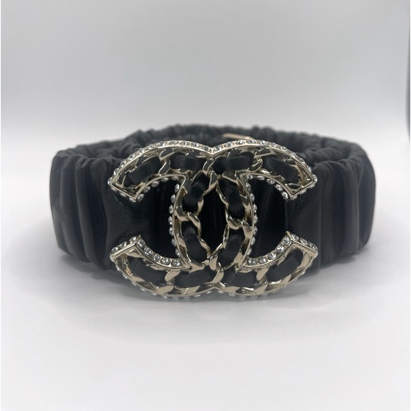 Chanel stretch belt BNIB with Crystal CC detail, beautiful stylish accessory - Picture 1 of 4